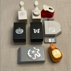 Bundle of 8 like new punches for scrapbooking and card making